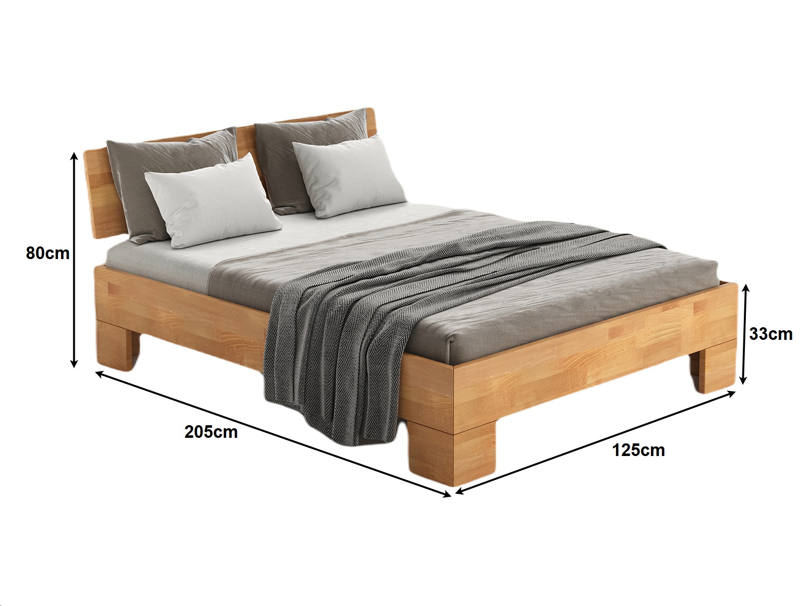 Łóżko Almeria bukowe 120x200 Meble Magnat